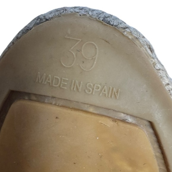 Castañer Carina Navy Canvas Espadrille Wedge Sandals Ankle Tie Size 39 US 8.5-9 - Picture 9 of 9